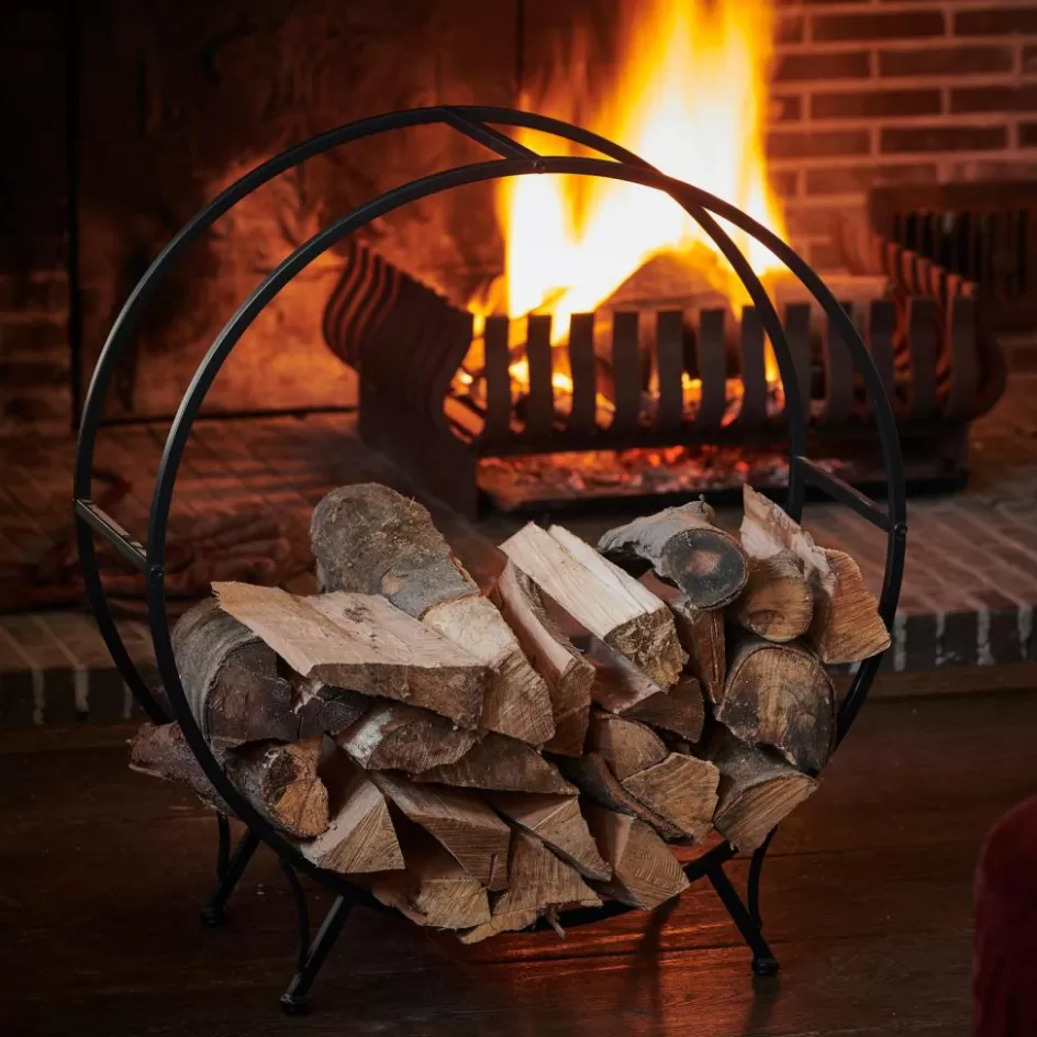 CASA WHEEL Étagère Pour Bois Noir Store