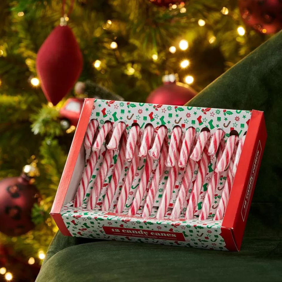 CASA X-MAS CANDY CANE Sucre D'orge Set De 12 144g Multicolore New