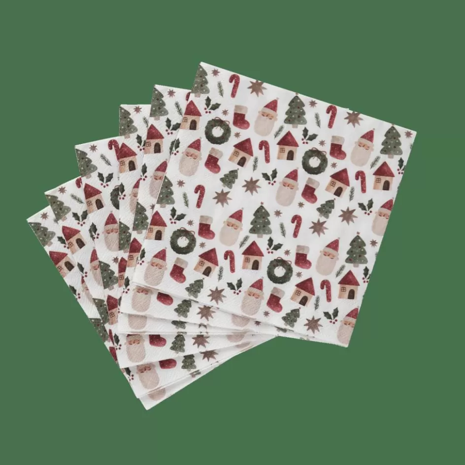 CASA X-MAS VIBE Set De 20 Serviettes Multicolore Cheap